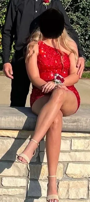 Amarra Red Sequin Dress Size 6 thumbnail 1