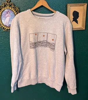 Fayettechill Oatmeal Tan Crewneck Sz Medium thumbnail 1