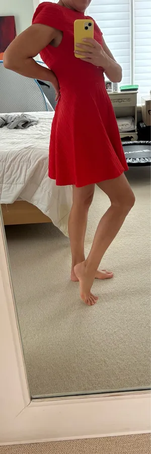 Alice and Olivia red mini dress thumbnail 5