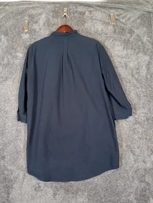 Pomander Place Polly Dress Navy Blue Popover Pockets Coastal Oversized SiZE M thumbnail 5