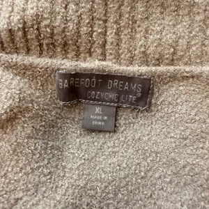 Barefoot Dreams CozyChic Lite Circle Cardi Taupe Open Front Cardigan‎ 423 XL thumbnail 8