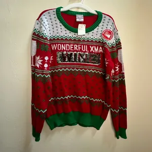 Well Worn Red and Green Christmas Sweater‎ thumbnail 4