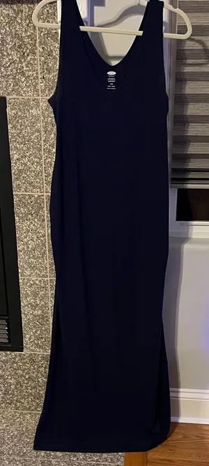 Old Navy Blue Maternity Maxi Dress thumbnail 1