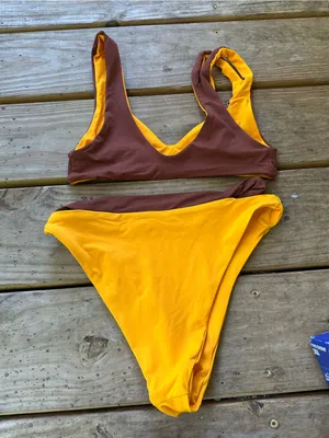 NWOT L*Space bikini set yellow brown small thumbnail 3