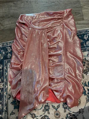 House of CB Shahja Metallic Rose Ruched Tie-Front Mini Skirt thumbnail 8