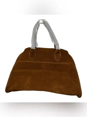 COMMENSE Retro Side Buckle Top Handle Tote Bag Brown Gold NWOT Sold Out thumbnail 5