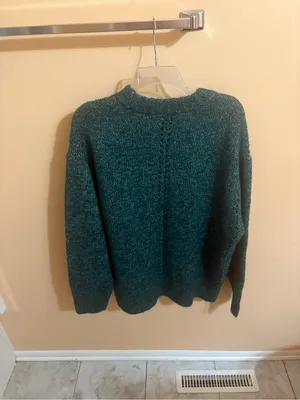 J. Crew Green Relaxed Crewneck Sweater thumbnail 5