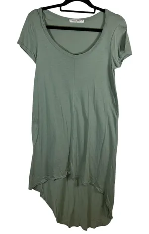 Project Social T‎ Womens Sage Green High Low Scoop Neck T-Shirt Dress Size Small thumbnail 1