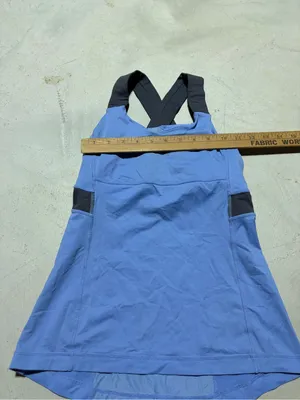 lululemon athletica Blue tank top with built in bra 4 thumbnail 5