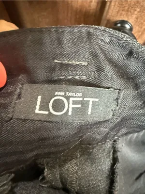 Ann Taylor Charcoal High-Waist Tailored Trousers thumbnail 4