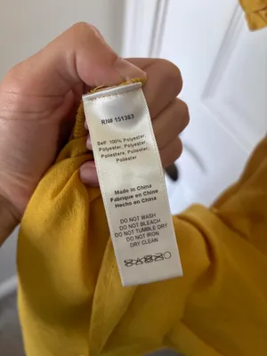 Current Air Anthropologie yellow midi dress with ruffle sleeves and tie detail, size S thumbnail 6