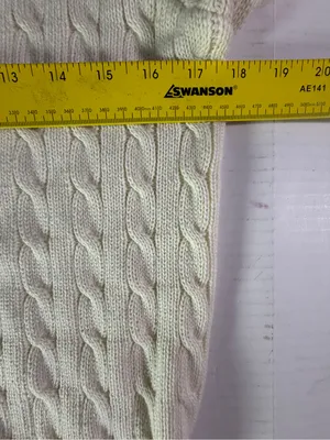 Brandy Melville Cream Cable V-Neck Sweater size estimated thumbnail 5