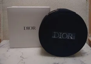 Christian Dior Round Vanity Pouch Makeup Case With Mirror New In Box thumbnail 1