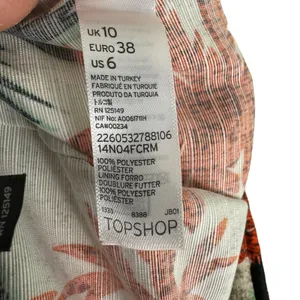TopShop Tropical Print Palm Tree Mini‎ Skirt Skort Shorts Resort Wear Size 6 thumbnail 9