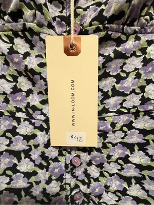 NWT In Bloom Floral Midi Slip Dress Lace Trim Button Front Cottagecore L thumbnail 12
