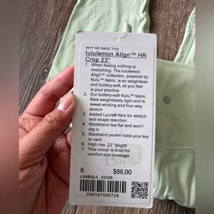 Lululemon Align High Rise 23” Kohlrabi Green Size 6 thumbnail 2