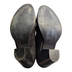 Steve Madden Arling Black Leather Almond Toe Tassel Zip Block Heel Ankle Boots 9 thumbnail 6