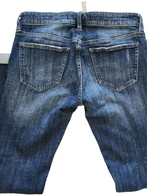 Distressed Mid-Blue Women's Skinny Jeans thumbnail 5