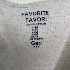 5/$15 Gap tank top‎ size medium white / gray thumbnail 2