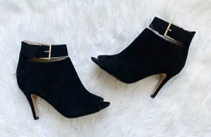 Adrienne Vittadini AV-Gail Stiletto Ankle Boots Black Heeled Booties Size 8 thumbnail 1