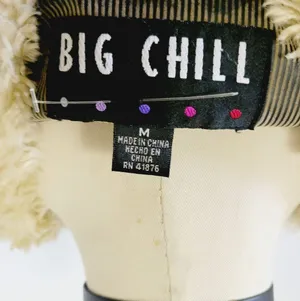Big Chill distressed poly belted fur collar coat size medium thumbnail 7