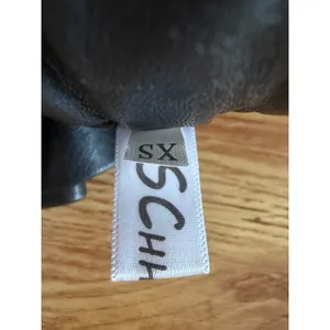SCHHJZPJ Black Faux Leather Paperbag Waist Shorts XS‎ Pockets High Rise thumbnail 2