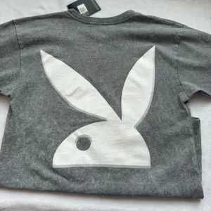 New unisex Playboy gray Tshirt size medium thumbnail 4