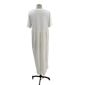 Tuckernuck Pomander‎ Place Zoe Maxi Tee Dress Short Sleeve White Size Medium thumbnail 9