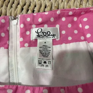 Lilly Pulitzer Multicolor Floral PrintPolka Dot Lace Trim‎ Cotton Skirt 8 Pink thumbnail 6