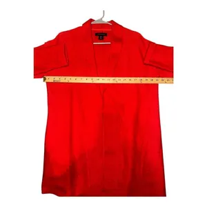 Tahari Womens Red‎ Open Front Cardigan, Small thumbnail 6