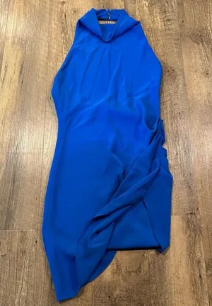 Amanda Uprichard Royal Blue Samba Dress thumbnail 5