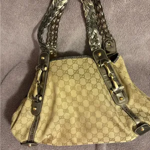 Gucci Pelham Canvas Shoulder Bag with Metallic Strapes thumbnail 1