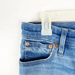 MADEWELL Cali Demi-Boot Button Fly Flare Leg Ripped Denim Jeans 25 Preppy Casual thumbnail 10