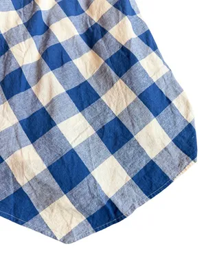 Maeve Blue White Buffalo Check Dress Asymmetrical Hem Sleeveless X-Large Women's thumbnail 5