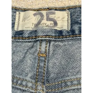 Free People Distressed Straight Leg Jeans Loose Fit Women's Size 25 Button Fly thumbnail 7