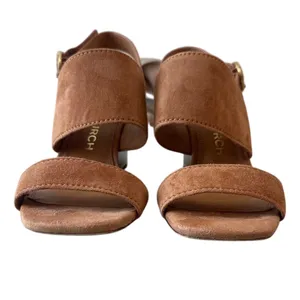 Tory Burch Selby Block Heel Sandals Ambra‎ Suede 75mm Size 8 thumbnail 3