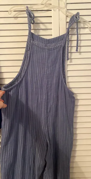 Aerie Striped Overalls thumbnail 2