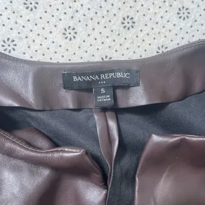 Banana Republic brown vegan leather jacket thumbnail 5