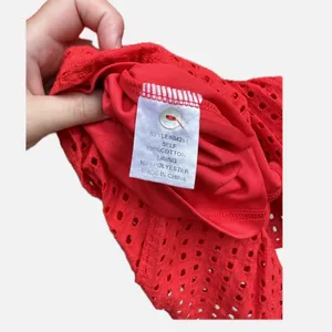 JODIFL Vibrant Red Eyelet Tunic thumbnail 3