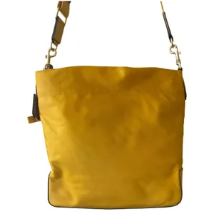 Tory‎ Burch Perry Nylon Bucket Bag Golden Crest Yellow Crossbody Belt Detail thumbnail 4