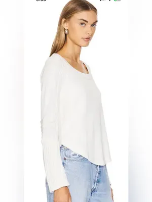 FREE PEOPLE SWINGING CABLE CUFF TOP sz M thumbnail 2