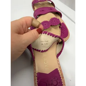 Jack Rogers Women's Caroline Leather Flat Slide Sandals in Orchid Sz‎ 6 thumbnail 7