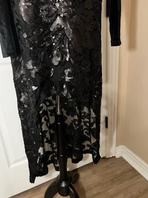 Venus Sexy black evening wedding guest dress thumbnail 6