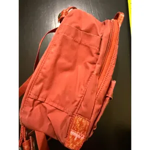 Fjallraven Kanken Mini Backpack Red Patterned Straps Small Daypack thumbnail 6