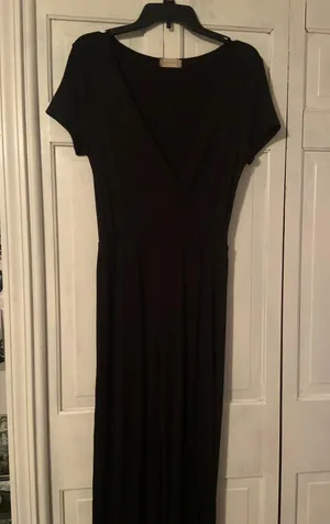 Altard State Plain Black Short Sleeve Jumpsuit thumbnail 2