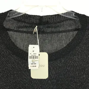 NWT Womens One Size Millau Black Batwing Metallic Accent Knit Sweater thumbnail 2