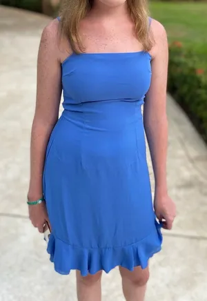 Pink Lily Blue Dress thumbnail 1