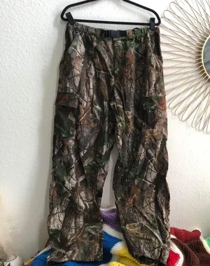 Vintage Winchester Hunting Camo Tactical Pants Baggy Wide Leg Cargos 90s Buckle Adjustable Waistband thumbnail 1