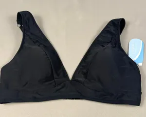 Hilinker Black Triangle Bikini Top‎ Adjustable Straps Removable Padding Size L Size L thumbnail 1