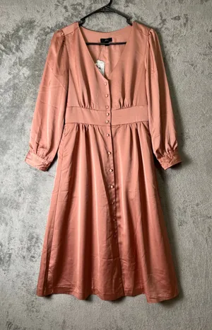 J.Crew Button Front A Line Midi Dress Pink Romantic Cottagecore Feminine 2 NEW‎ thumbnail 1